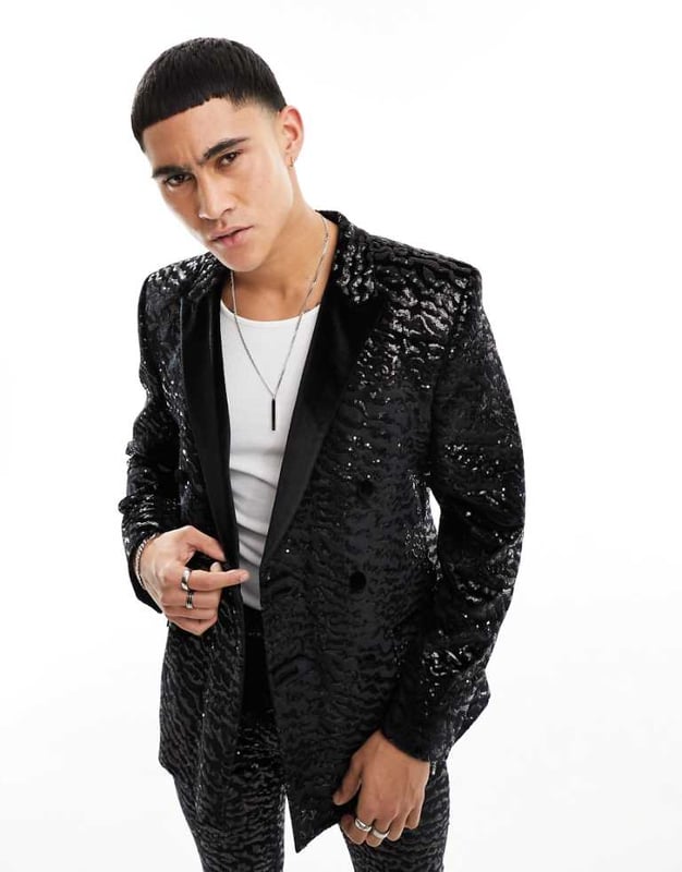 Velvet sequin jacket best sale