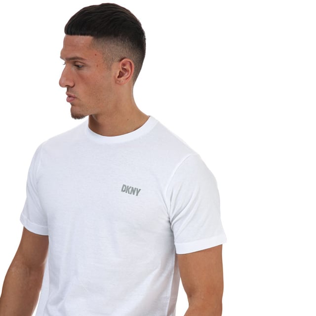 Men's DKNY Giants 3 Pack Lounge T-Shirts in White Navy