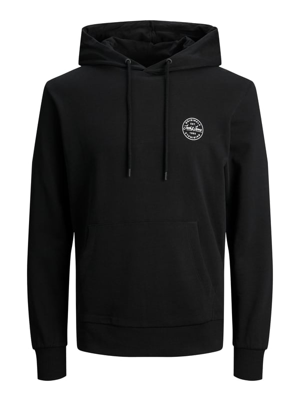 Kapuzensweatshirt mit kleinem Logodruck auf der Brust und Kängurutasche zum Aufwärmen kalter Hände.