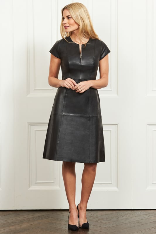 REASONS TO BUY:

The dress you won’t regret investing in
Made from butter soft premium leather
A-line skirt, cap sleeves, nipped in waist – it’s cut to flatter
Zip front and panel stitching up the luxe feel
Buy now, wear forever
Make it even sexier with our snake print court shoes