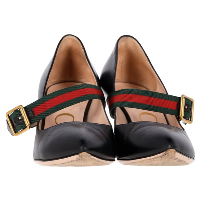 VINTAGE, RRP AS NEW
These Gucci Mary Jane Sylvie pumps exude a timeless appeal. Crafted from leather in Italy, they feature a signature strap with buckle fastening, pointed toes, and 10.5 cm stiletto heels. The white color adds to the appeal of the fashionable pair!


with Dust bag

Gucci Malaga Kid Sylvie High Heel Pumps in Black Leather
Condition: Very good
Signs of wear: Minor markings, Lightly used but very well maintained. Minor mark at soles & creasing, light scuffing at the soles and heels.
Packaging: Dust bag
Color: black
Material: Leather 
Size: EU37/US7
Measurements: Heel height: 80; Insole length: 260
SKU: NAPPUGBSH400613W