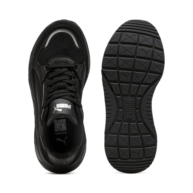 PRODUCT STORY: Future-forward vibes meet superior comfort for your active lifestyle. Featuring a mesh upper with synthetic and suede overlays, comfortable CMEVA midsole, and a rubber outsole. The SOFTFOAM+ sockliner ensures every step feels amazing. With a printed logo on the tongue and heel, lace closure, and a futro aesthetic, PUMA's got your style covered. FEATURES & BENEFITS: SOFTFOAM+: Step-in comfort sockliner designed to provide soft cushioning thanks to its extra thick heel; CMEVA: PUMA's compression-moulded EVA material for lightweight performance. DETAILS: Regular width; Mesh upper; Lace closure; CMEVAV midsole; Rubber outsole; PUMA branding details.