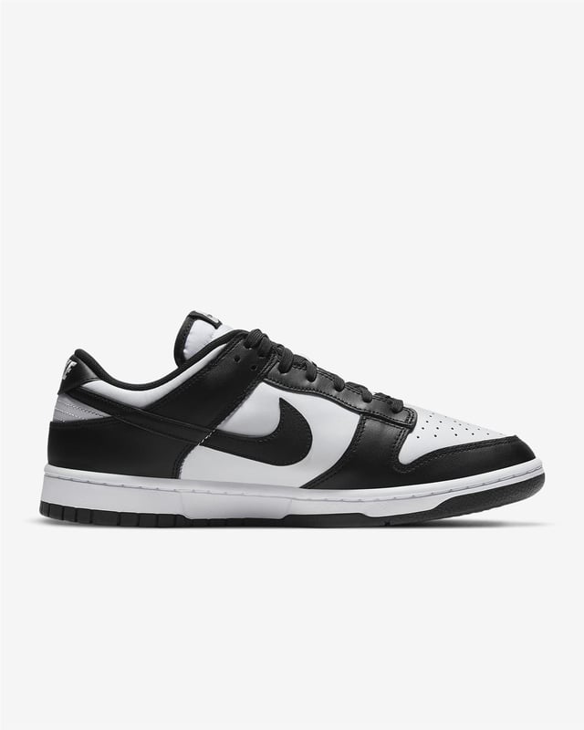 TRUE TO YOUR CREW.
Created for the hardwood but taken to the streets, the Nike Dunk Low Retro returns with crisp overlays and original team colours. This basketball icon channels '80s vibes with premium leather in the upper that looks good and breaks in even better. Modern footwear technology helps bring the comfort into the 21st century.
Benefits
Premium leather in the upper has the perfect sheen and breaks in beautifully.
The modern foam midsole offers lightweight, responsive cushioning.
A padded, low-cut collar adds a sleek look that feels comfortable.
Bold colour-blocking throws it back to the original colourway inspiration: college team colours.
The rubber outsole with classic hoops pivot circle adds durability, traction and heritage style.
Product Details
Low-cut collar
Foam insole
Perforations on the toe
Colour Shown: White/White/Black
Style: DD1391-100