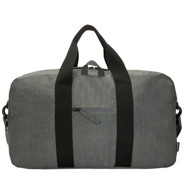 The ultimate carry companion, perfect for every day wear. Featuring a full-length zip top opening and 3 large side pockets, the Haring Triple Holdall is spacious enough for any short or long trip away. Features a detatchable shoulder strap. Features: , Water Resistant, 15 inch padded laptop sleeve - Fits Apple MacBook Pro 16 inch, Grab handle carry straps, Removable shoulder strap allowing crossbody styling, Zip top opening to main compartment, Triple front zip pocket with webbing loops Single zip pocket for smaller valuables, Internal zip pocket, 2 Internal mobile phone slip pockets - Fits normal and plus size smart phones, 3 Internal pen slip pockets, External rear zip pocket Style Ref: 52004 GREY