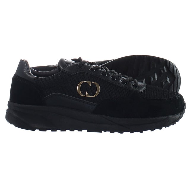Criminal Damage Chase Lace-Up Black Synthetic Mens Trainers  CHASE_TRAINER_BLACK