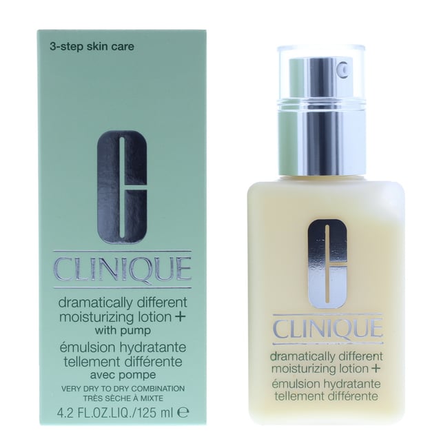Clinique Dramatically Different Moisturising Lotion+ formula combines all-day protection with skin-strengthening ingredients to soothe dry skin. This moisture-rich lotion makes skin more resilient. Helps skin to look younger. Best to use daily.