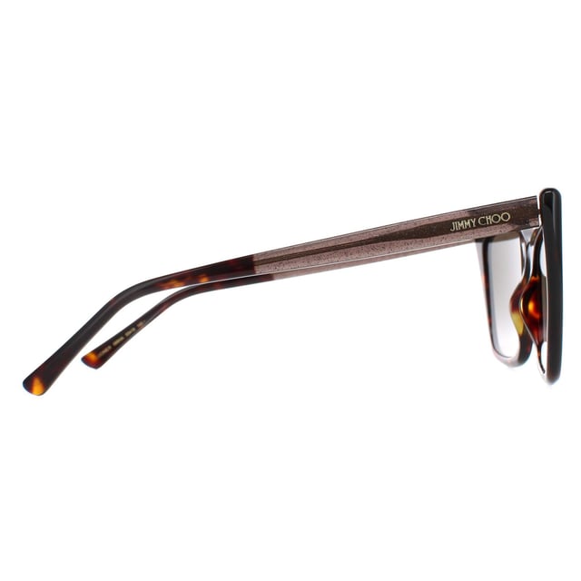 Jimmy Choo Cat Eye Womens Havana Brown Gradient LUCINE/S  Sunglasses are a elegant cat eye frame, enhancing your facial features while providing optimal sun protection. The high-quality acetate material used in their construction ensure durability and comfort, making them the ideal companion for both everyday wear and special occasions. The Jimmy Choo logo features on the temples for brand authenticity.