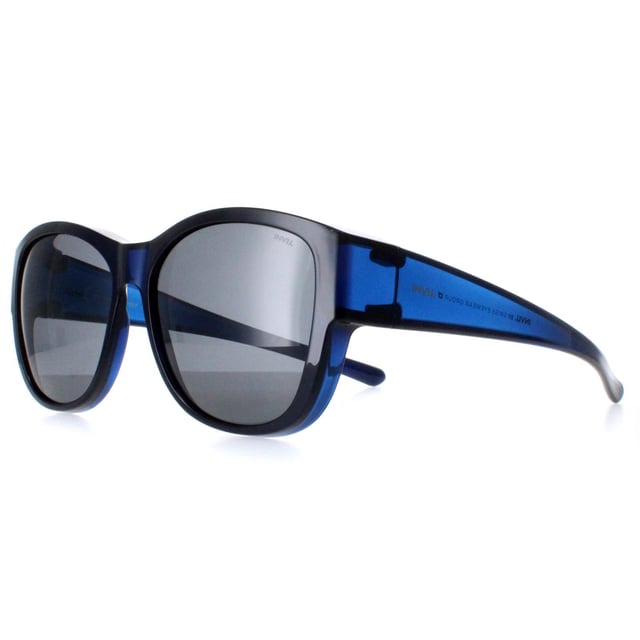 INVU Round Womens Transparent Blue Blue Polarized E2102  Sunglasses Experience the perfect blend of style and functionality with the INVU Fit-Over Designer Sunglasses model E2102F, crafted for women who seek both convenience and elegance. These innovative fit-overs feature a trendy round blue plastic frame with matching blue polarized lenses, designed to seamlessly fit over your prescription glasses. The E2102F model transforms your regular eyewear into chic sunglasses, providing superior UV protection and glare reduction without compromising on style. Available at a fantastic discount from the regular retail price, these premium fit-overs offer a cost-effective solution for fashionable women. Elevate your eyewear collection with INVU and enjoy the ultimate in style and convenience.