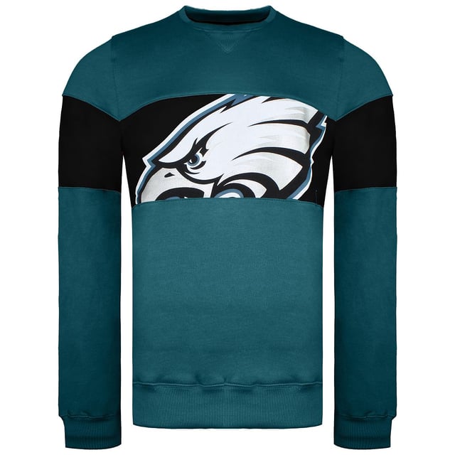 The Fanatics NFL Philadelphia Eagles Paneled Men's Sweater is a stylish and comfortable sweater designed for fans of the Philadelphia Eagles NFL football team. Here are some key features and details about this sweater:

 Official NFL Merchandise:  This sweater is an officially licensed NFL product, ensuring authenticity and quality.

 Team Logo and Colors:  The sweater typically features the Philadelphia Eagles' team logo and colors, allowing fans to proudly display their support for the team.

 Paneled Design:  The paneled design adds a stylish and sporty touch to the sweater's appearance, making it suitable for game days, casual wear, or outdoor activities.

 Comfortable Fabric:  The sweater is typically made from comfortable materials that keep you warm and cozy during colder weather.

 Versatile Use:  This sweater is suitable for various occasions, including attending football games, watching matches, or simply showing team pride in everyday life.

 Easy Care:  Cleaning and maintaining the sweater is usually straightforward, as it is typically machine washable, making it a practical choice for fans.

 Available in Various Sizes:  Fanatics often offers a range of sizes to ensure a comfortable fit for fans of different body types.

The Fanatics NFL Philadelphia Eagles Paneled Men's Sweater is a great choice for NFL fans looking to support the Philadelphia Eagles in style and comfort. Whether you're heading to the stadium to watch a game or want to show your team pride during everyday activities, this sweater provides both warmth and team spirit.