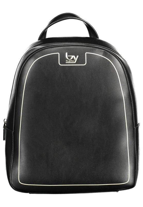 Black polyethylene backpack
  1 handle and adjustable shoulder straps
  2 inside pockets
  Contrasting details
  Zip closure
  Logo embellishment
Material: 100% Polyethylene