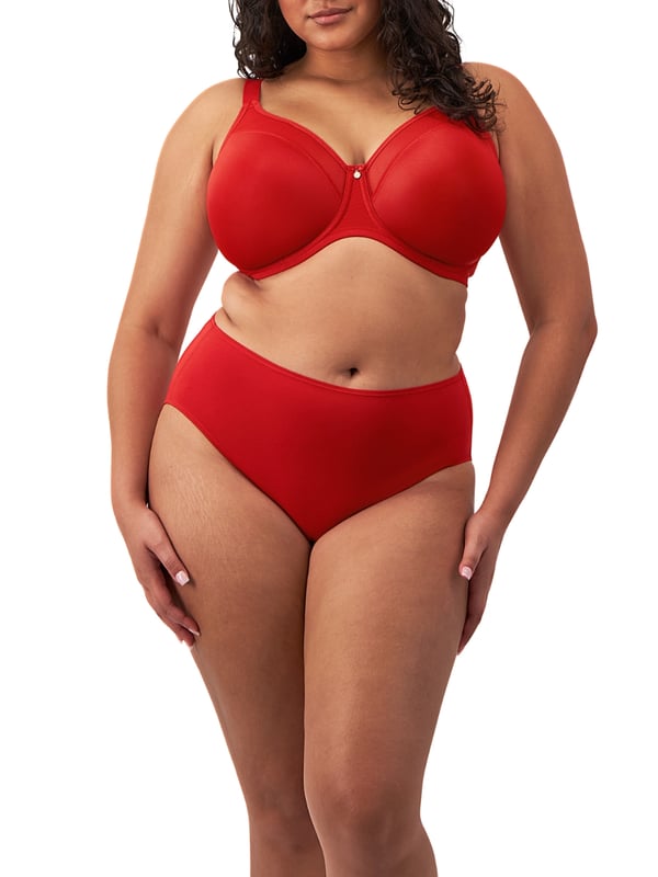 Elomi Smooth Underwired T-Shirt Bra in Sahara. Moulded with non-stretch tulle and narrow set back straps. Product is made of 40% Nylon/Polyamide, 24% Elastane, 36% Polyester and is hand-wash only.