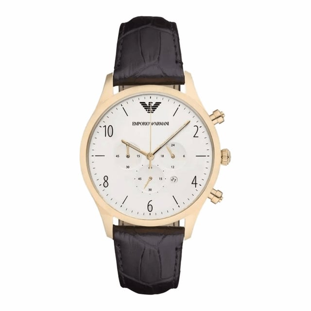 Emporio Armani AR1892 - Unisex Uhr Quarz aus Edelstahl• Material: Edelstahl• Glas: Mineral• Armband: Leder• Farbe: Gold• Wasserbeständigkeit: 50 m (5 ATM)• Gehäusegröße: 43 mm