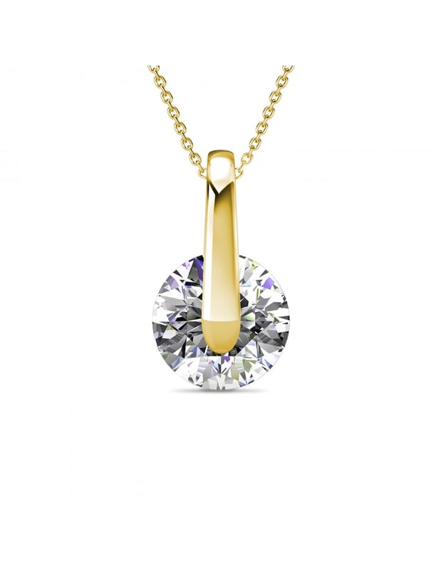 Composición: Latón de alta calidad Acabado: Bañado en Oro de 18k Tipo de Piedra: Cristal Austriaco Número de piedras (uds): 1 Color de la piedra: Cristal Longitud de la cadena: 400 + 50