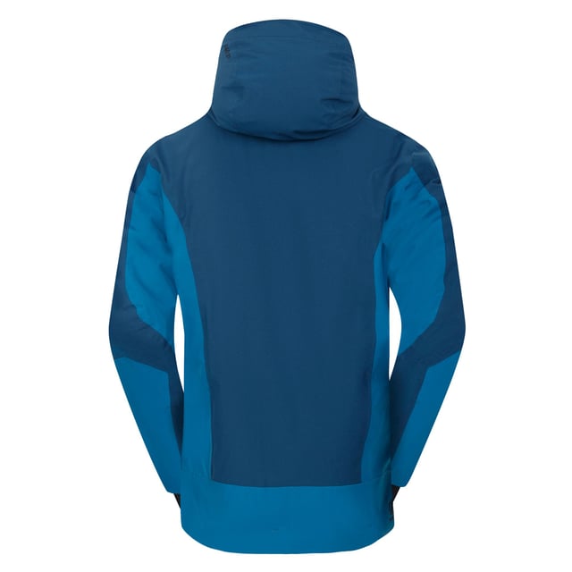 Lining: Recycled Polyester. Fabric: Stretch. Design: Contrast, Logo. Fabric Technology: ARED 30/30, Breathable, Durable, PFC Free, PFOA Free, PFOS Free, Showerproof, Water Repellent, Waterproof. Cuff: Adjustable, Touch Fastening Tab. High Warmth, Padded, Scrim Back Panel, Taped Seams. Neckline: Hooded. Sleeve-Type: Long-Sleeved. Hood Features: Concealed Toggle Adjuster, Grown On Hood, Technical. Pockets: 1 Chest Pocket, 2 Lower Pockets, Ski Pass Pocket, Zip. Fastening: Full Zip. 30000g/m²/24hrs. Waterproof Rating: 30000mm. Hem: Adjustable. Sustainability: Made from Recycled Materials. L: 42 in. 5XL: 57 in.