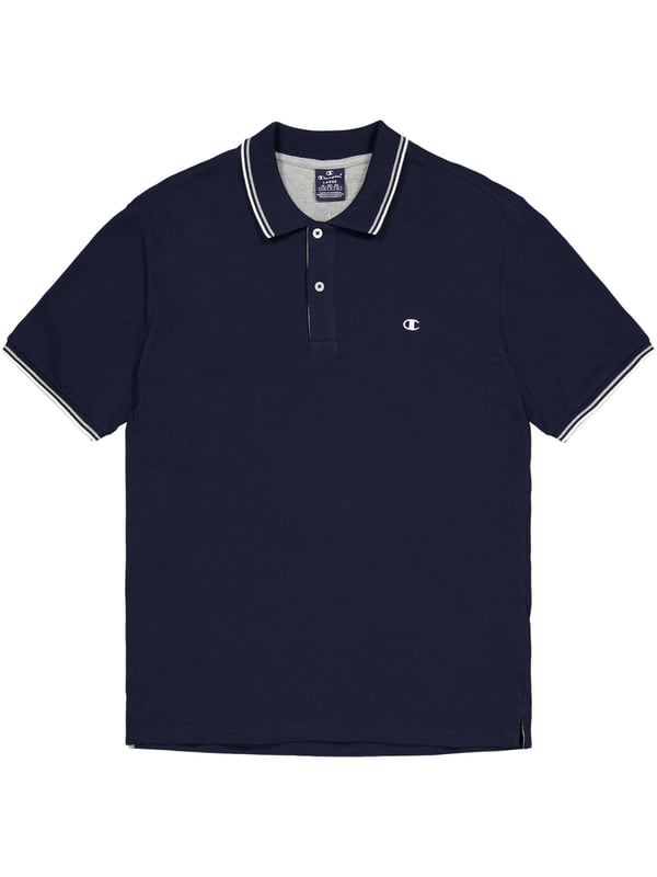 Poloshirt met korte mouwen, platte gebreide kraag, knoopsluiting en logoprint van zacht katoen.
