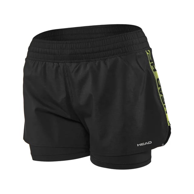 Advantage de la cabeza Womens Shorts Gym Training Tennis Pant Black 814249 Bk