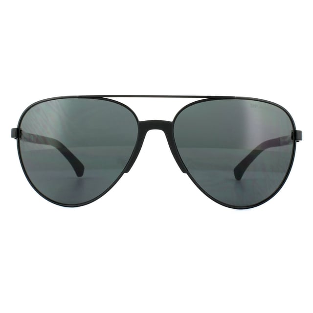 Las gafas de sol Emporio Armani 2059 320387 Matt Black Grey son de forma Victor, están hechas de metal y son para hombre.