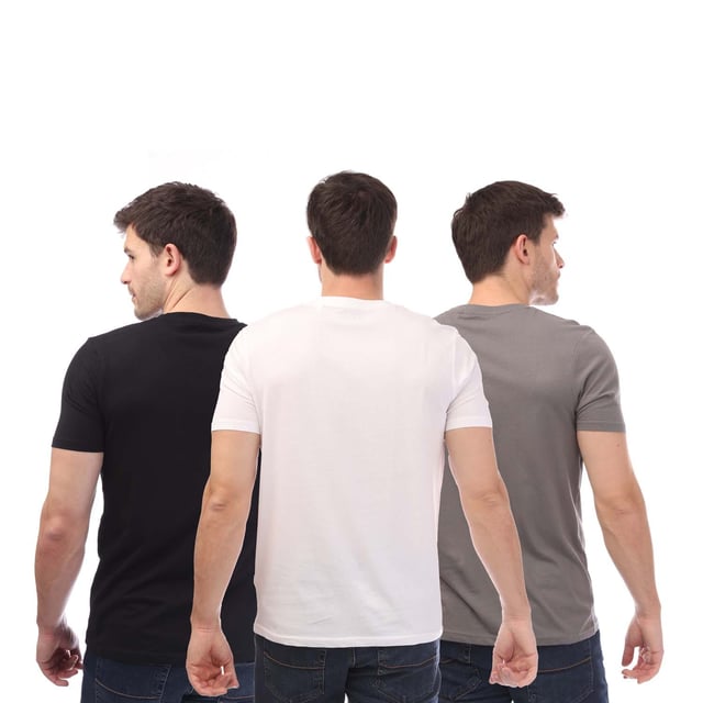 Mens Bench Ektor 3 Pack T- Shirt in black-white.- Crew neckline.- Short sleeves.- Printed branding.- 100% Cotton.- Ref: BNEKTOR