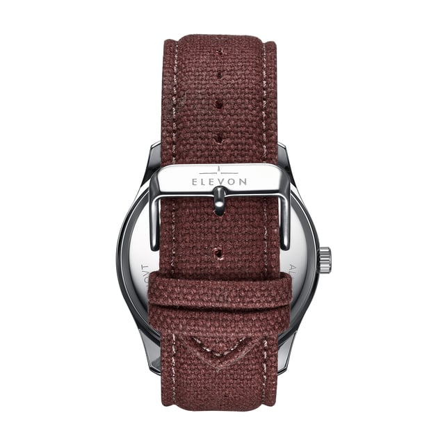 Polished Alloy Case
Japanese Seiko PC21 Quartz Movement
Non-Glare Scratch-Resistant Mineral Crystal
Logo-Engraved Stainless Steel Caseback
Canvas-Overlaid Genuine-Leather Strap
Logo-Engraved Stainless Steel Clasp
Luminous Hands
Date Display
42mm Case Diameter
5ATM Water Resistance