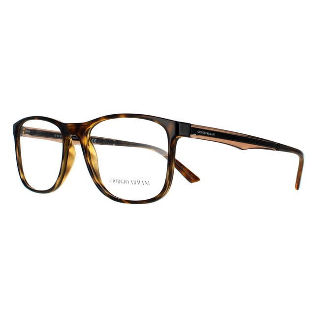 Giorgio Armani bril AR7187 5026 Havana Men zijn een slank modern ontwerp met gevleugelde tempels en het Giorgio Armani -logo naar de tempels.