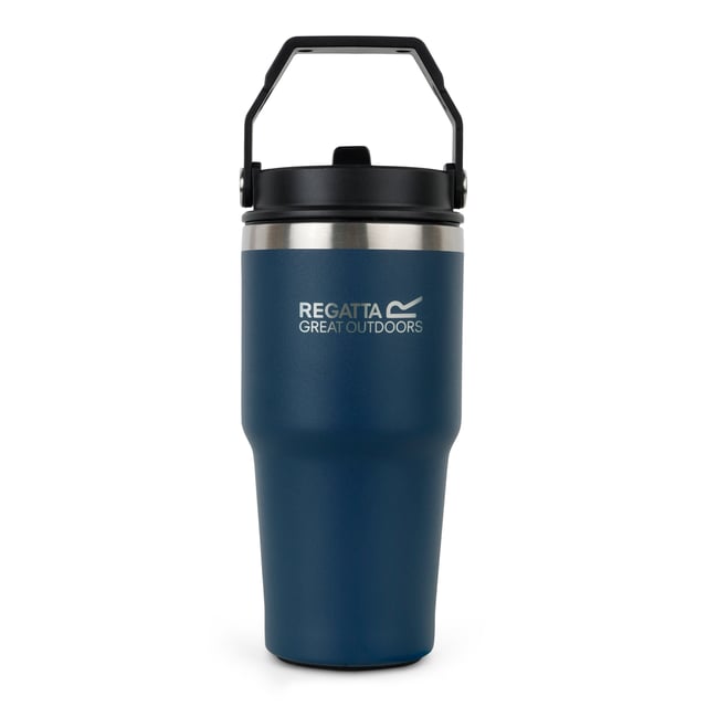 Material: 304 Stainless Steel. Durable. Carry Handle, Double Wall, Flip Up Straw, Insulated, Keeps Drinks Cold For 12 Hours, Keeps Drinks Warm For Up To 6 Hours, Leakproof, Non-Slip Base, Rubber Base, Thermulate Insulated. Design: Logo, Plain. Capacity: 0.6L.