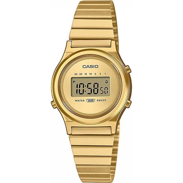 Casio retro gold womens watch deals