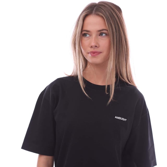 Ambush 3 Pack T-Shirt in black - cloud dancer.- Crew neck.- Short sleeves.- AMBUSH logo embroidery on the chest.- 3- pack.- 100% Cotton.- Ref: BWAA0350011002