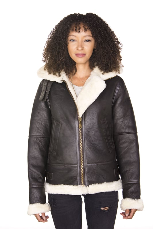Originating in 1934, the B3 was designed to be as warm and comfortable as possible, and this jacket excels in that regard. Crafted out of the highest-grade double-faced sheepskin this is a premium jacket which features a full length YKK zip fastening that can be left open at different lengths to expose the thick sheep skin lining which appears in a rich ginger or cream colour. The collar features a buckle that allows it to be fastened up for extra warmth and the waist features straps that can adjust the wear of this jacket to compliment the slim fit design. We have also introduced two open pockets at the waist for easily accessible storage. • Crafted from high-quality double-faced sheepskin • Thick sheepskin lining is renowned for providing warmth and comfort • Features a YKK zip closure and a buckle to fasten the collar • With two open pockets at the waist