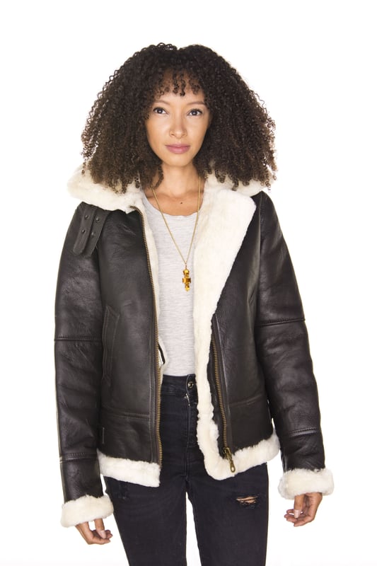 Originating in 1934, the B3 was designed to be as warm and comfortable as possible, and this jacket excels in that regard. Crafted out of the highest-grade double-faced sheepskin this is a premium jacket which features a full length YKK zip fastening that can be left open at different lengths to expose the thick sheep skin lining which appears in a rich ginger or cream colour. The collar features a buckle that allows it to be fastened up for extra warmth and the waist features straps that can adjust the wear of this jacket to compliment the slim fit design. We have also introduced two open pockets at the waist for easily accessible storage. • Crafted from high-quality double-faced sheepskin • Thick sheepskin lining is renowned for providing warmth and comfort • Features a YKK zip closure and a buckle to fasten the collar • With two open pockets at the waist