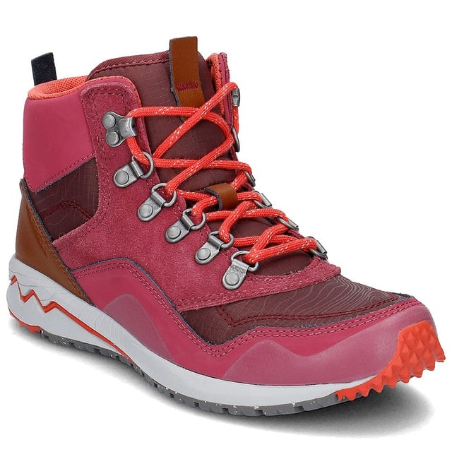 Merrell Stowe Mid Lace-Up Boots de cuero de ante rosa J01928
