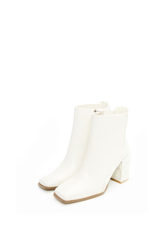 Taysha Cream Porvair Ankle Boots