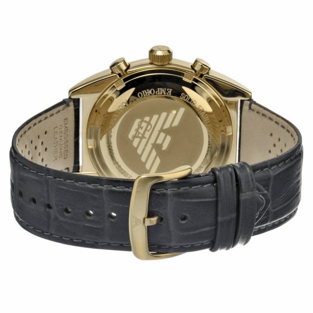 Emporio Armani AR0386 - Reloj para hombre cuarzo acero inoxidable• material: acero inoxidable• cristal: minèral• pulsera: cuero• correa: plateado• resistencia al agua: 50 m (5 ATM)• tamaño de la caja: 40 mm
