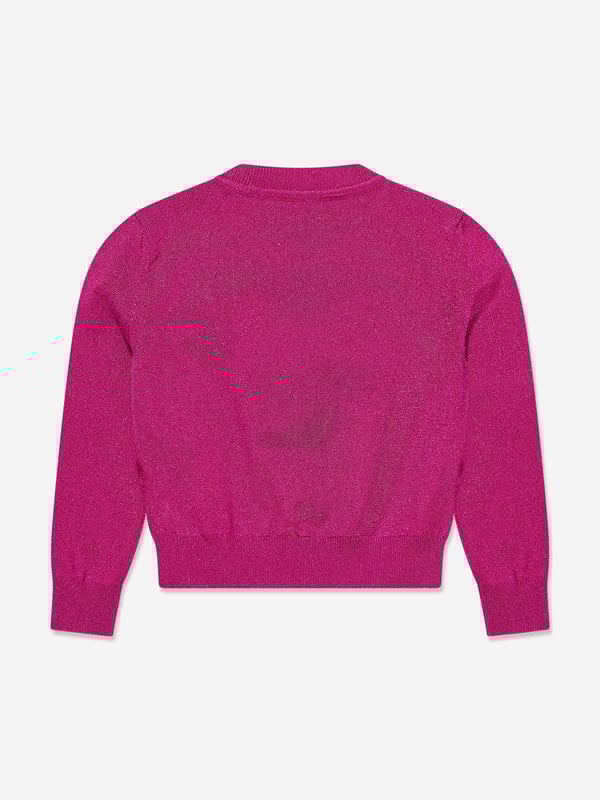 Introducing Versace's Girls Logo Knitted Sweater, a trendy and luxurious touch for your little one's wardrobe. Here are the top features: Italian Craftsmanship: Expertly crafted in Italy, signifying exceptional quality and longevity.Designer appeal: The iconic Versace logo print injects fun and high-fashion flair, turning this staple into a statement piece.Comfort Maximized: Fabricated from superior fabrics, assures a soft, cosy and breathable wear for all-day comfort. Updated Look: Amplify your girl's fashion statement with the chic Pink colour of this essential Versace sweater. Order today for a stylish, standout look.