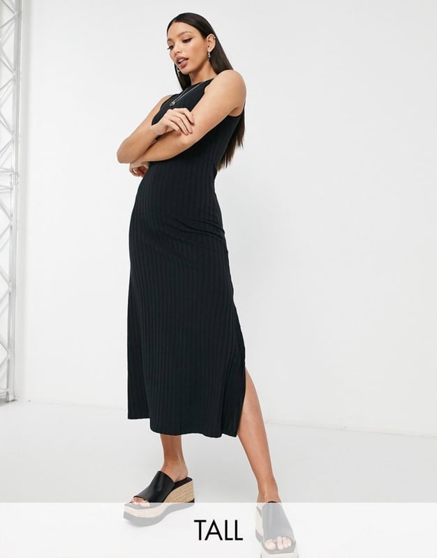 Topshop ribbed hot sale midi dress