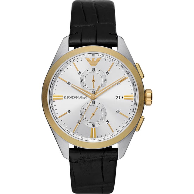 Emporio armani tachymeter black watch best sale