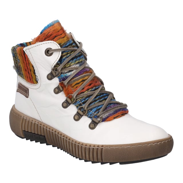 Unsere weiße Stiefelette ist das perfekte Accessoire für Dein Freizeit-Outfit im Herbst und Winter. Wir fertigen diese weiße Stiefelette aus langlebigem Nappa-Leder. Der praktische Reißverschluss dient einem festen Halt im Schuh. Für die kalten Tage ist der Schuh mit flauschigem Plüsch warm gefüttert. Die herausnehmbare Sohle kannst Du im Handumdrehen wechseln. Aufgrund der Machart AGO bietet Maren 06 eine ideale Passform. Wenn Dir die Schuhweite F zu schmal und die Weite H zu breit sind, ist dieser Schuh für Dich perfekt. Wherever you go - dieses alltagstaugliche Modell Maren 06 begleitet Dich durch dick und dünn.