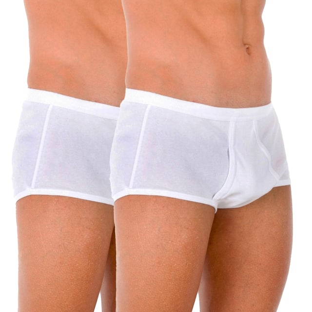 El pack de 2 slips clásicos con abertura lateral para hombre, también conocido como "paquete de 2 calzoncillos tradicionales con apertura lateral" o "conjunto de 2 briefs clásicos con abertura", es una elección ideal para aquellos que valoran el diseño atemporal y la funcionalidad en su ropa interior.

Cada slip del pack de 2 slips clásicos con abertura lateral está confeccionado con materiales de alta calidad como algodón puro o mezclas de algodón con elastano, garantizando una sensación suave y cómoda contra la piel. El diseño con abertura lateral facilita el acceso y proporciona una mayor comodidad durante el uso diario.

La cintura elástica de estos calzoncillos tradicionales con apertura lateral asegura un ajuste firme y cómodo, manteniéndose en su lugar sin causar molestias. Las costuras planas y reforzadas añaden durabilidad y evitan las rozaduras, asegurando que este conjunto de 2 briefs ofrezca una experiencia de uso sin irritaciones.

El ajuste ceñido de los slips clásicos con abertura lateral proporciona el soporte necesario, permitiendo una libertad de movimiento óptima. Su diseño sencillo y práctico es perfecto para el uso diario y se adapta discretamente bajo cualquier tipo de ropa.

Disponible en colores básicos y neutros, el pack de 2 slips clásicos con abertura lateral combina funcionalidad con un estilo discreto y elegante. Cada calzoncillo del conjunto está diseñado para ser duradero y cómodo, ofreciendo una excelente relación calidad-precio.

En resumen, el pack de 2 slips clásicos con abertura lateral es la elección perfecta para hombres que buscan una combinación de comodidad, soporte y diseño atemporal en su ropa interior. Este conjunto ofrece una calidad excepcional y una funcionalidad práctica, asegurando un ajuste perfecto y una comodidad duradera en cada uso.
 Composición: 100% Algodón
 Cuidados:
Lavar a mano a temperatura máx. 40º.
No utilizar lejía.
No permite el uso de secadora.
Planchar a temperatura máx. 130º.
No lavar en seco.