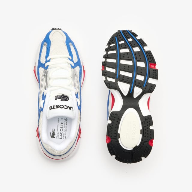 • Breathable Mesh Upper with Synthetic overlays • Synthetic metallic panels with embossed detailing • Outer Synthetic Leather Cage design printed with Active Branding • EVA midsole with TPU support • Textured rubber outsole • Rounded rope laces • Mesh lining