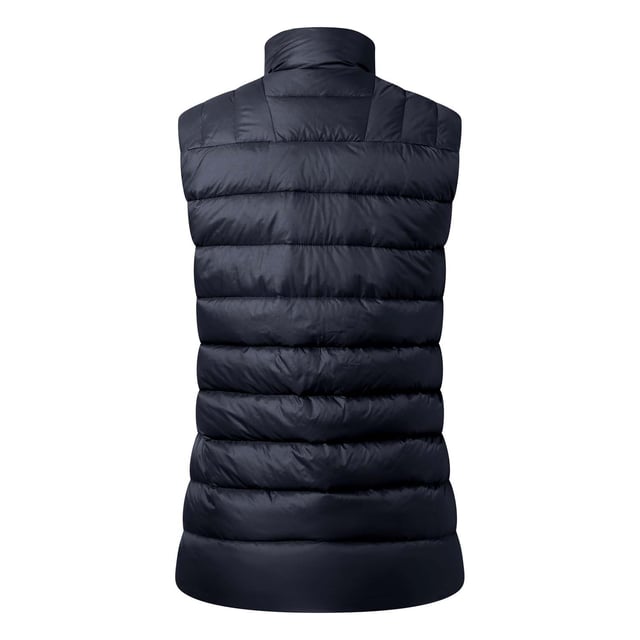 Womens Berghaus Silksworth Down Insulated Gilet in black. The weather has a funny way of testing even the simplest of adventurers  but don’t let old Jack Frost put you off from getting into the great outdoors. Packed full of Hydrodown®  this vest will see you through from a chilly hike to the school run. A perfectly versatile wardrobe staple  layer with a fleece when going on a hike— or even when popping out on your bike.- Made with more than 50% recycled content.- Main fabrics have been treated with a PFC free DWR (Durable Water Repellent) technology.- Fixed hood with stretch binding trim.- Full zip fastening with chin guard.- Sleeveless.- 2 zipped hand pockets and 1 zipped external chest pocket for extra storage.- Adjustable hem.- Berghaus logo printed at left chest. - Shell: 100% Polyamide.  Lining: 100% Polyamide.  Insulation: 80% Duck down  20% Duck Feather.  Machine washable. - Ref: 4A001670BP6