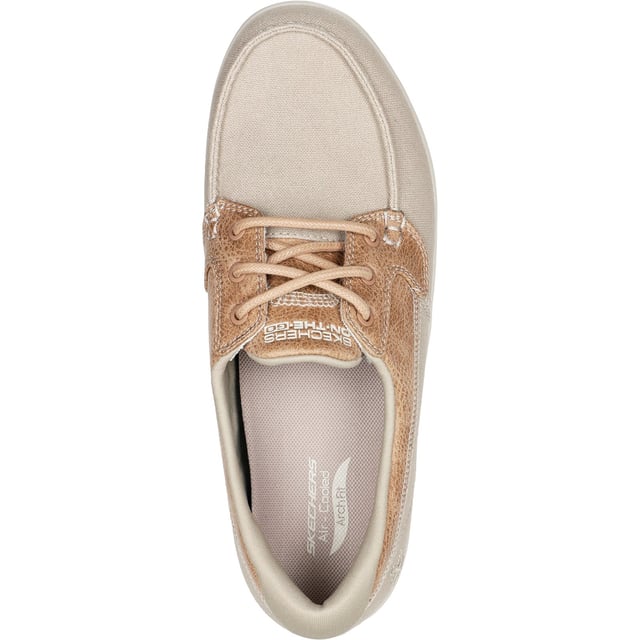 Arch Fit Uplift Cruise'n By Shoe Nautical style and all-day comfort combine in Skechers Arch Fit Uplift - Cruise'n By. This boater style slip-on features a canvas upper with a removable Arch Fit insole and lightweight ULTRA GO cushioning.