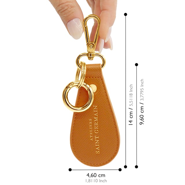 Key Ring - Handbag jewel - 2 broken rings, 1 snap hook - Gold finishing