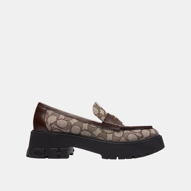 Ruthie Signature Loafer, This Coach piece is crafted with our Signature jacquard made from a blend of organic cotton and recycled polyester