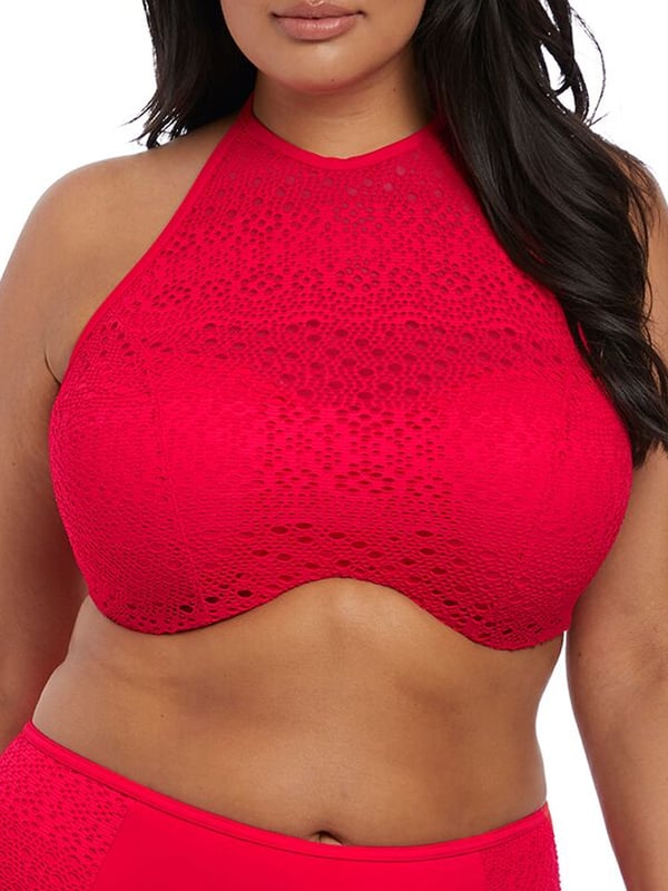 High neck bikini top cheap with support
