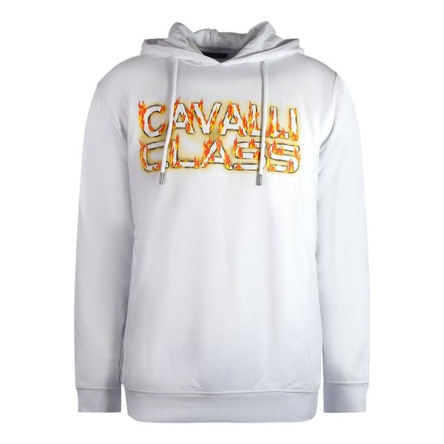 This cavalli class hoodie is the perfect way to show off your bold personal style. It features a striking logo, making it the perfect addition to your wardrobe. Be ready to stand out and make a statement with this one-of-a-kind hoodie! 60% Cotton, 40% Polyester, Elasticated Waist Hem and Sleeve Endings Regular Fit, Fits True To Size, Kangaroo Pocket, Brand Logo On Chest Drawstring Pulls, Cavalli Class Hooded Jumper White Hoodie