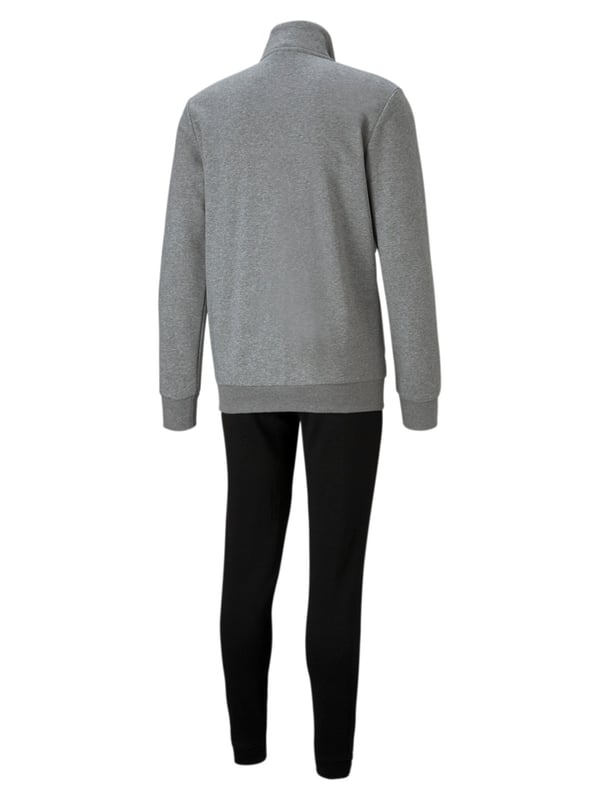 Lässiger Jogginganzug bestehend aus langer Hose und Sweatjacke für Herren der Marke PUMA im Set. Sehr angenehm zu tragen, bequem und sportlich geschnitten zugleich. Die Hose hat einen elastischen Bund mit innenliegendem Kordelzug für individuellen Komfort und Seitentaschen für eine praktische Aufbewahrungslösung.