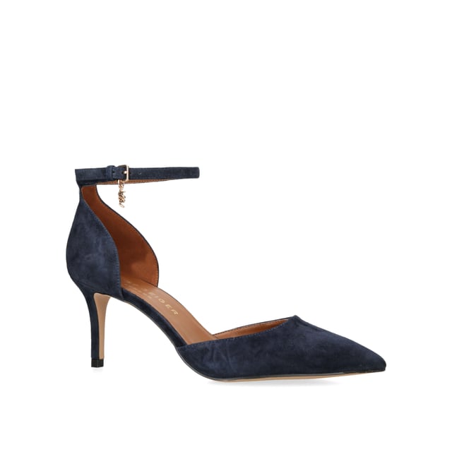 Kurt geiger sales navy court shoes