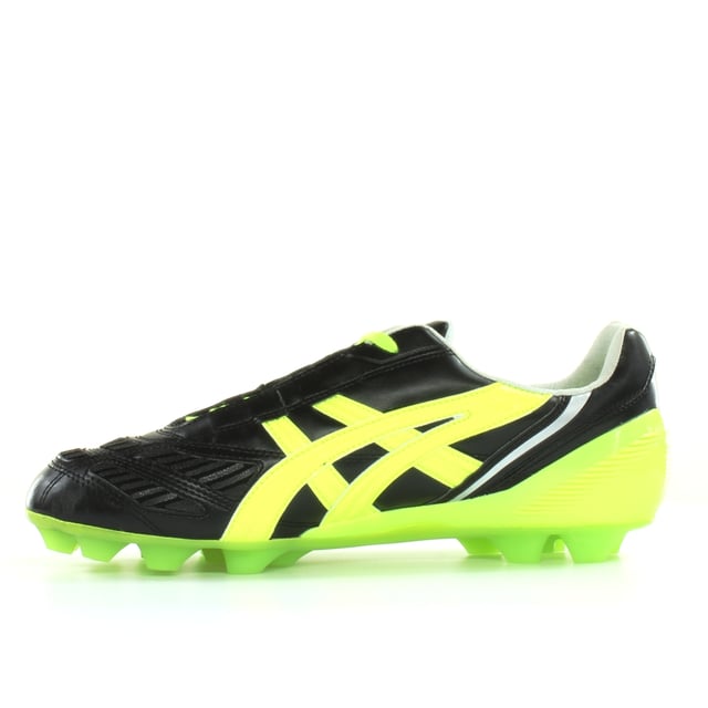 Asics Tigreor IT Black Leather Mens Lace Up Football Boots PJ408 9007