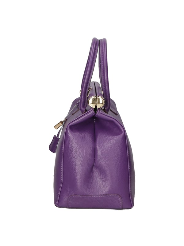 Bolso de mano de mujer de dos compartimentos con bandolera extraíble. Producto artesanal italiano en piel genuina dólar. Hecho en Italia