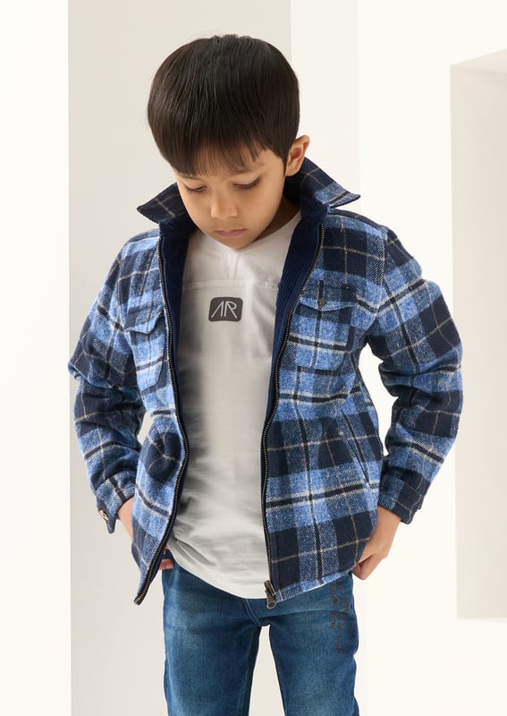 Brushed check jacket deals