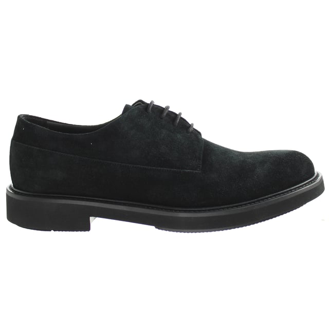 Emporio Armani Coconut Formal de gamuza negro Zapatos para hombres X4C451_XF053_00002